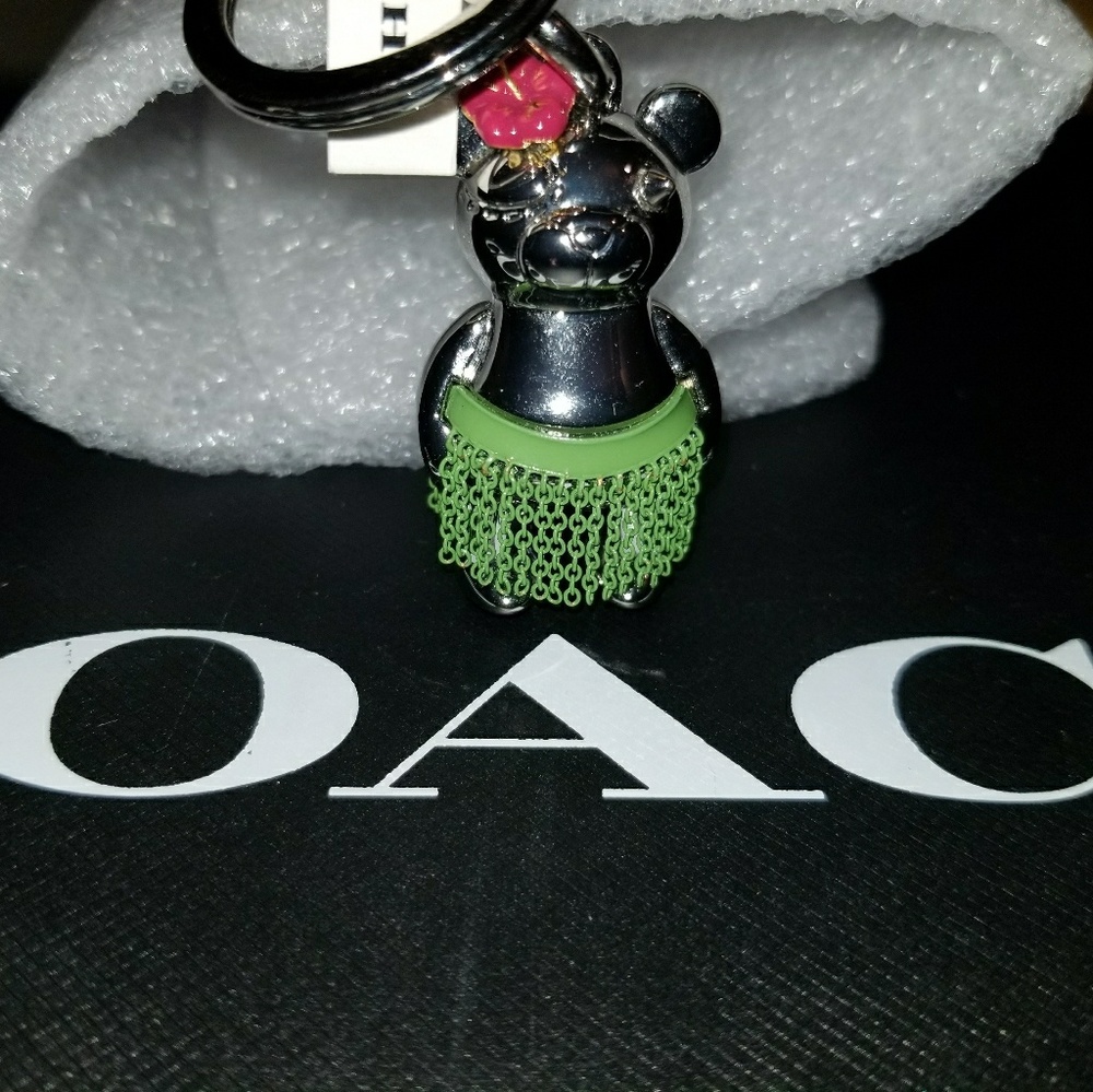 Coach Souvenir Hawaii Hula Bear Key Chain Pendant